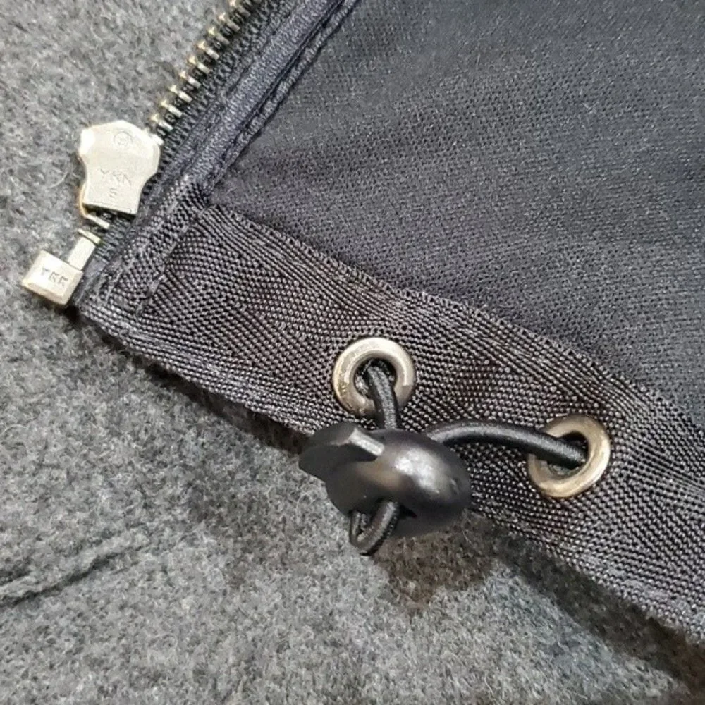 Tommy Hilfiger Vintage Grey Wool Hooded Jacket Size XL